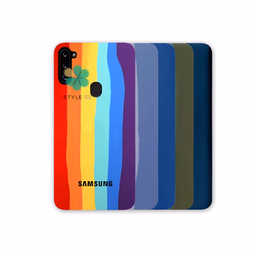 قاب سیلیکونی گوشی سامسونگ Samsung Galaxy A11 مدل رنگین کمان