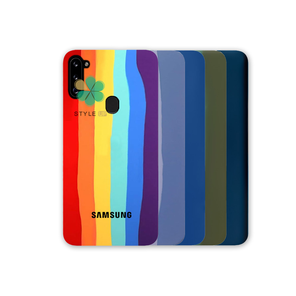 قاب سیلیکونی گوشی سامسونگ Samsung Galaxy A11 مدل رنگین کمان