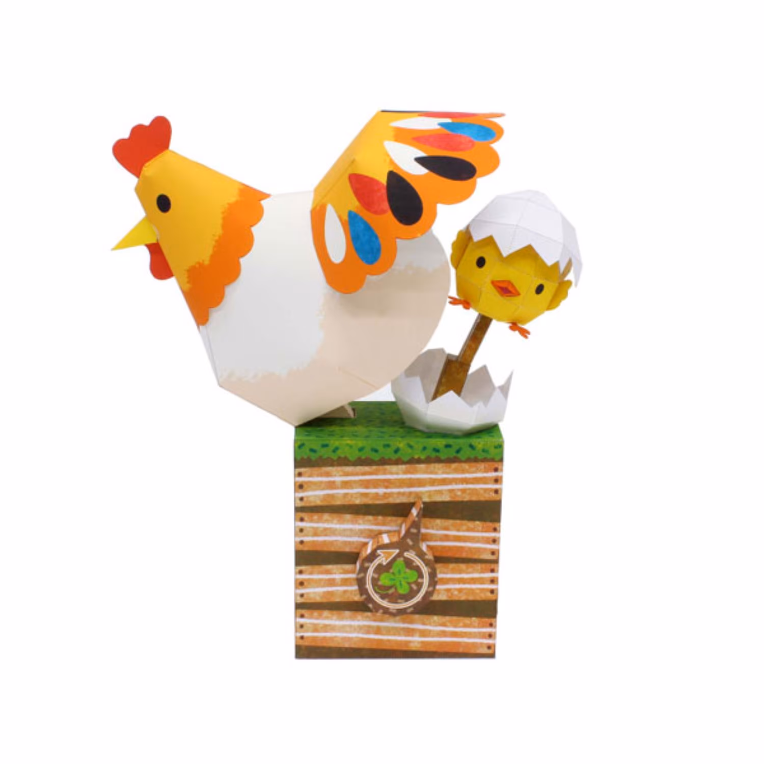 ماکت مینیاتوری مدل کاردستی ساختنی طرح مرغ و جوجه