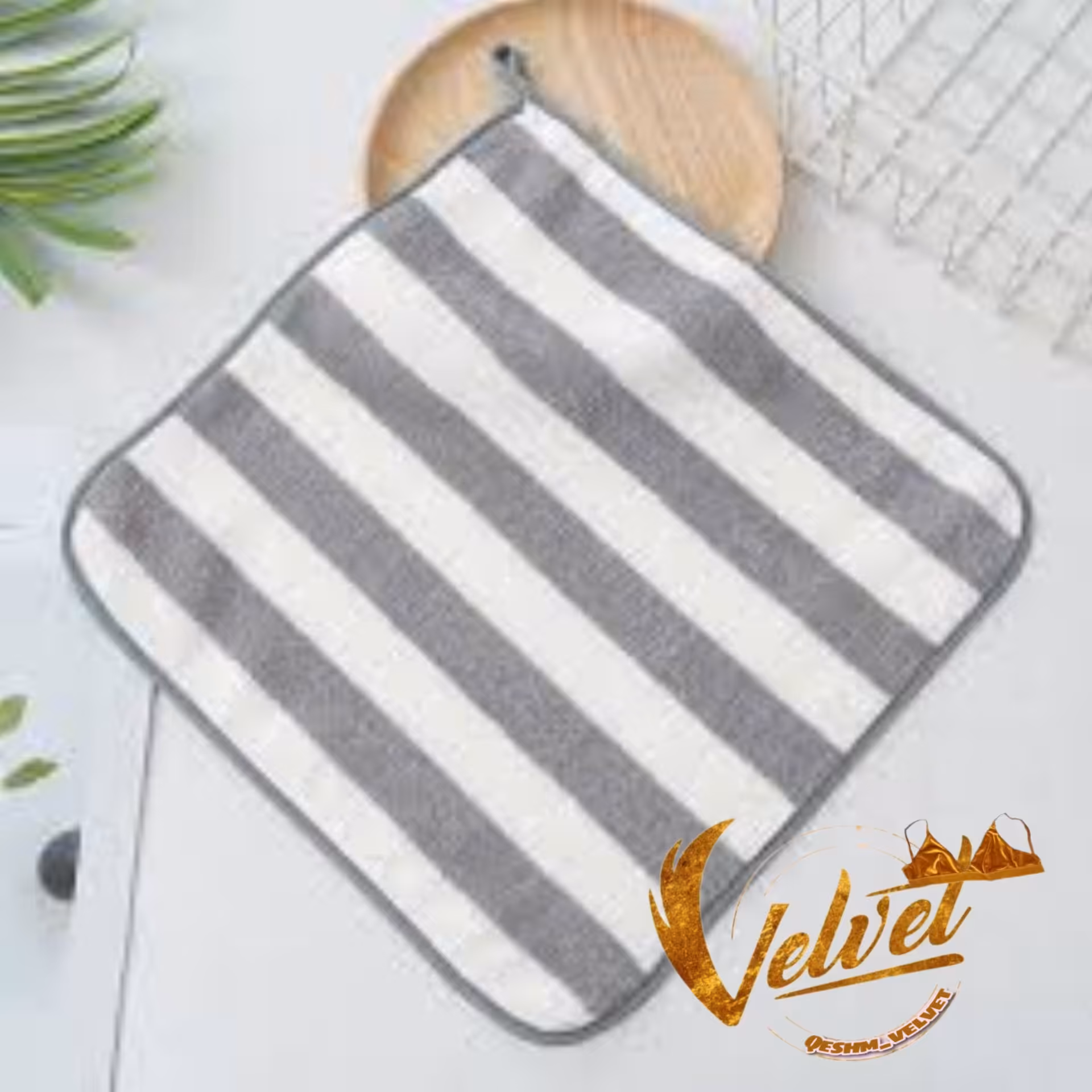 حوله آشپزخانه و سطوح میکروفایبر وارداتی 40×40دور دوز با بندینک آویز