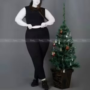 شلوار کتان کش سایز بزرگ