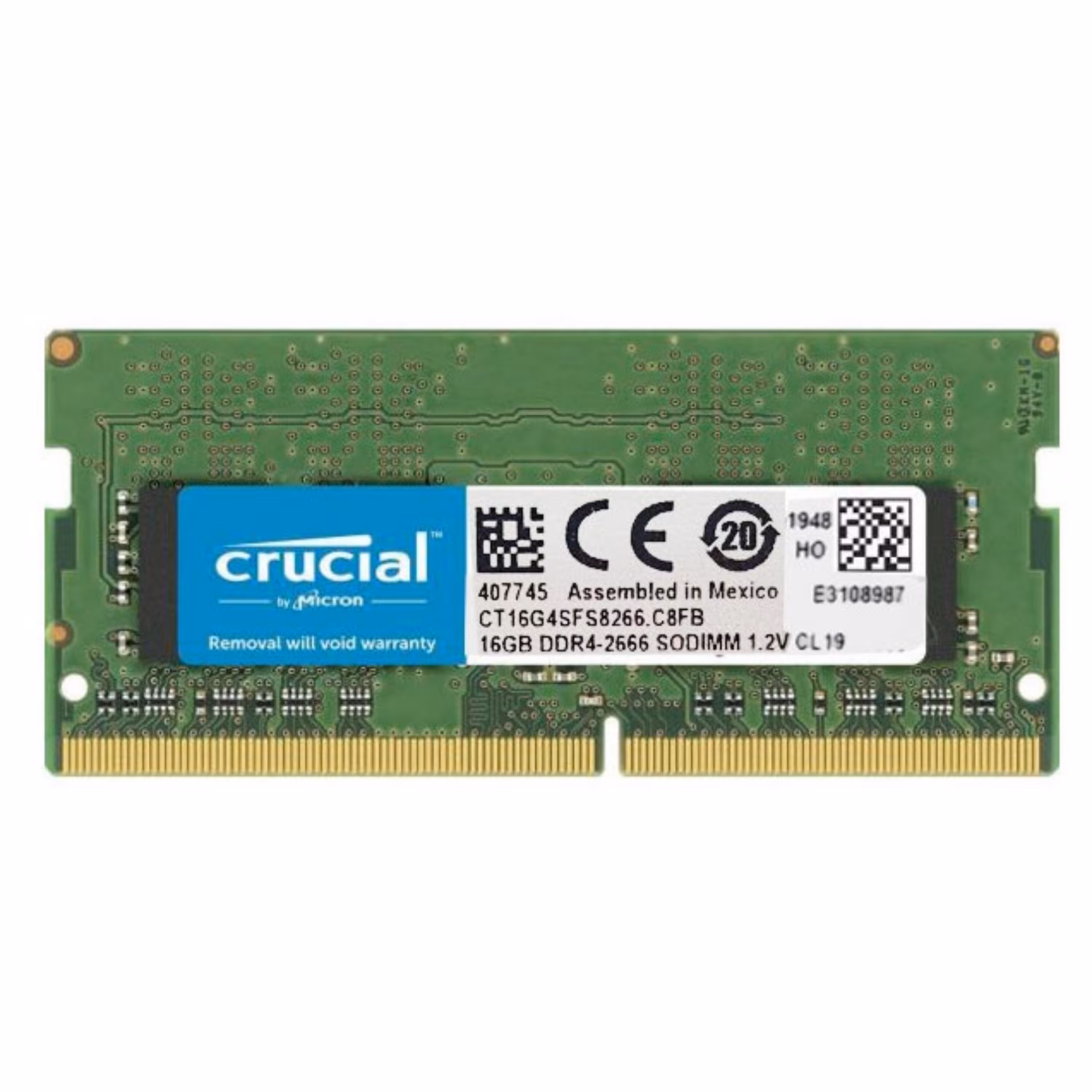 رم لپ تاپ 16GB C19 DDR4 2666Mhz Crucial با گارانتی مادام العمر