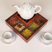 جعبه چای کیسه ای رنگ عسلی پس کرایه