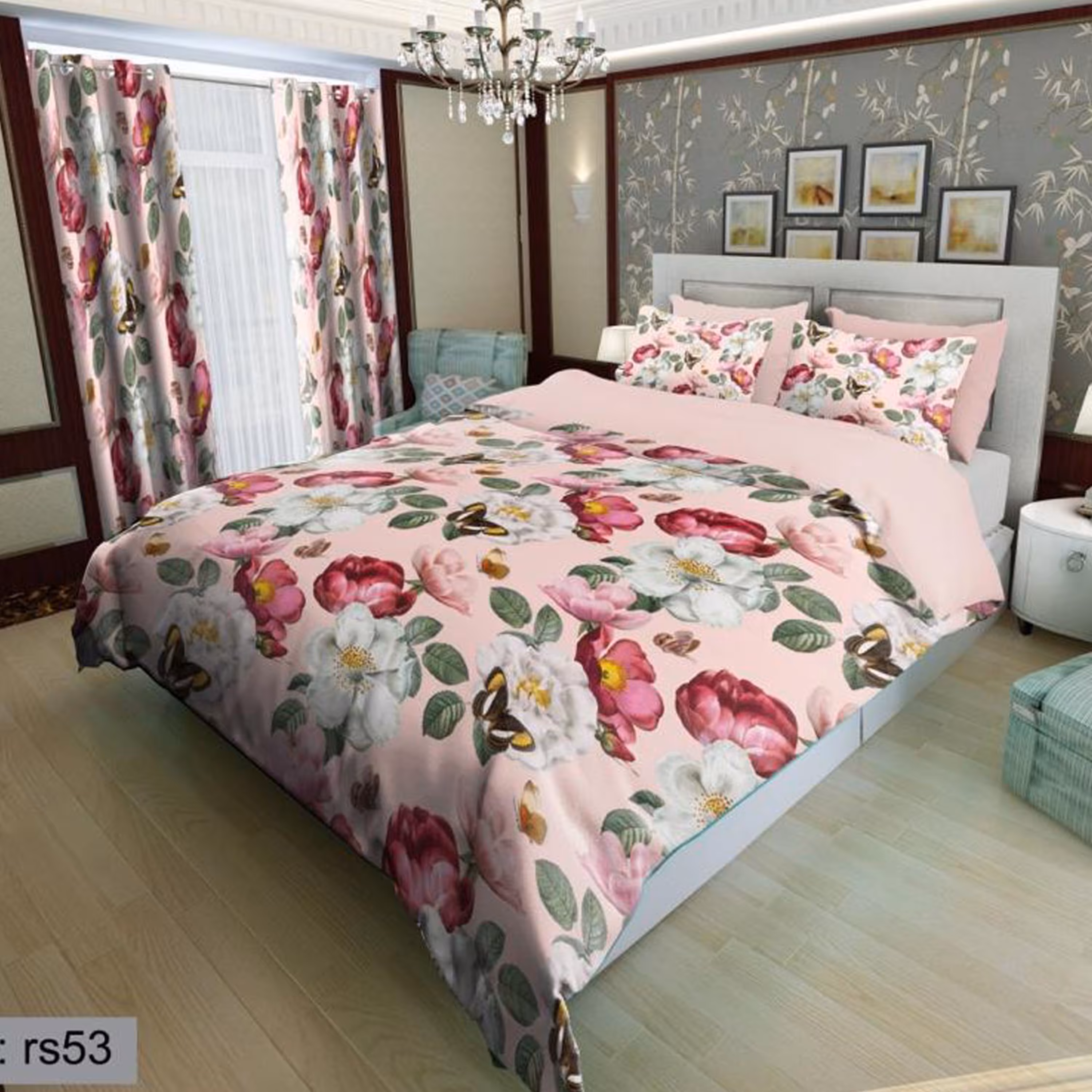 سرویس روتختی 2 نفره تنسل چاپی برندترک لند(Turk Land) rs 53