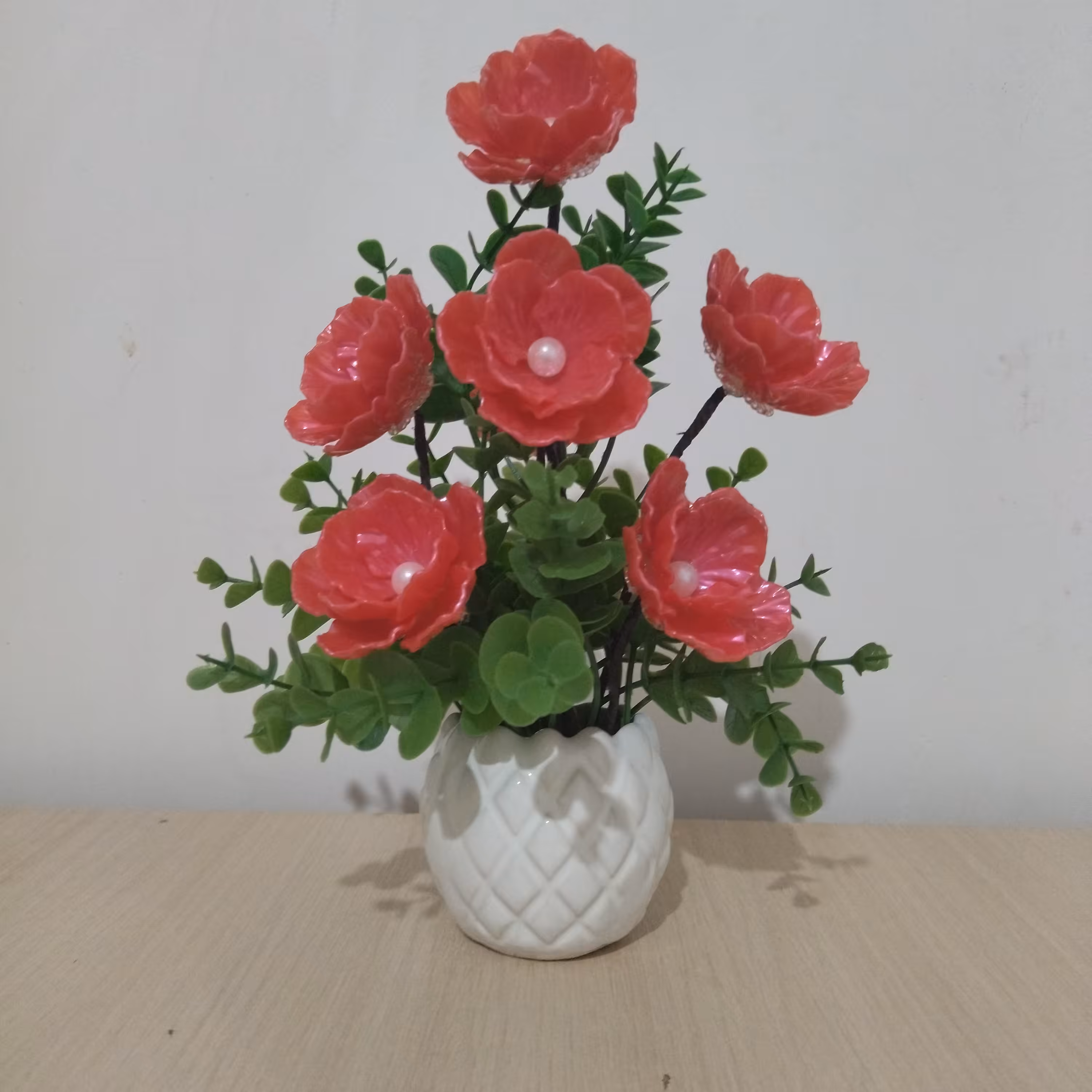 گل کریستالی  گلدان گل شقایق
