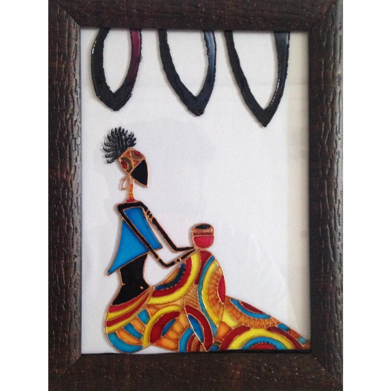 تابلو ویترای طرح دختر آفریقایی