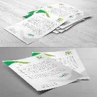 طرح لایه باز سربرگ شرکتی کشاورزی یا گیاهان داروئی - گرافیک با طعم تربچه