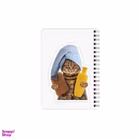 دفترچه یادداشت بامبیلیپ 80 برگ بامبیلیپ مدل چوبی طرح مامان گربه در حمام کد 7570281