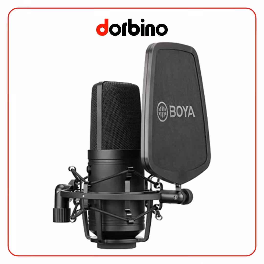 BOYA BY-M800 Large-Diaphragm Cardioid Condenser Studio Microphone - فروشگاه دوربین دوربینو