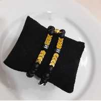 ست دستبند اونیکس مدل حروفدار