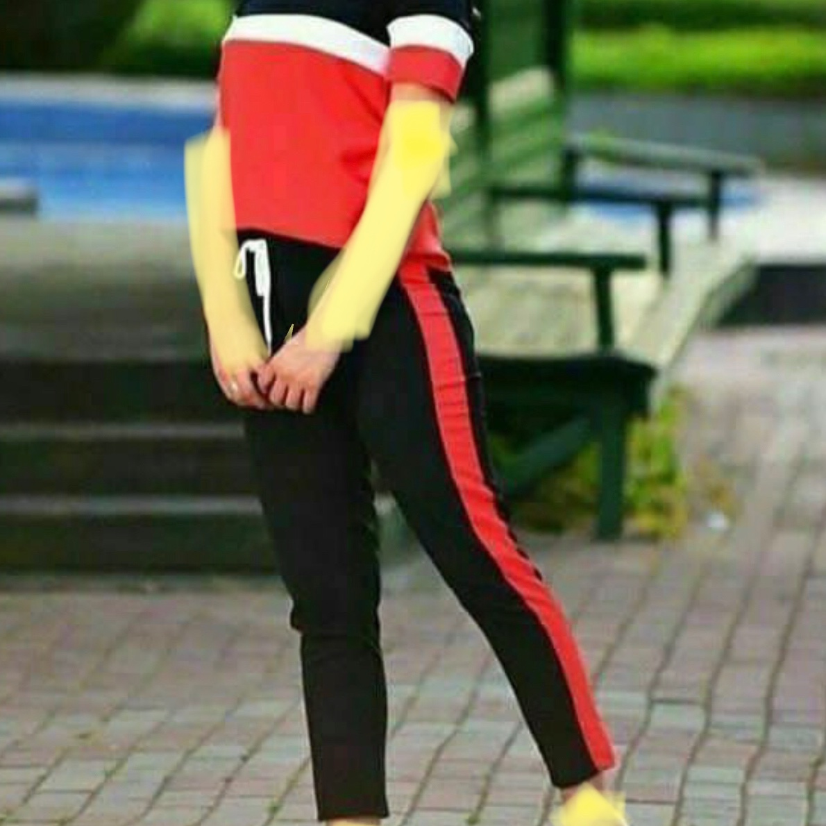تیشرت شلوار پرچمی مستقیم از تولیدی