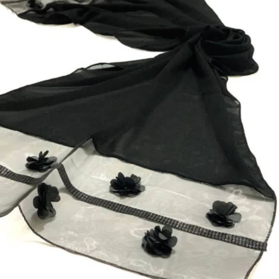شال مشکی محرمی گلدار
