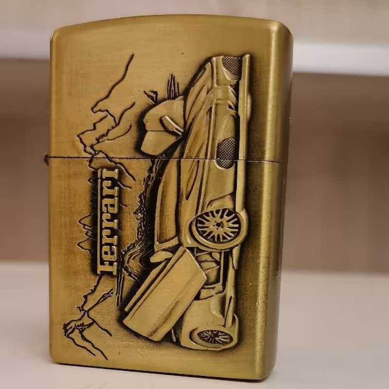 فندک  بنزینی فلزی سنگ چخماقی بسیار باکیفیت با قابلیت تعویض فتیله و سنگ 8