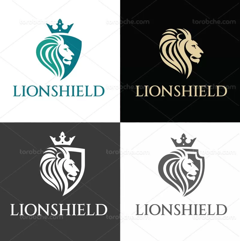 وکتور لوگو شیر جنگل با کیفیت | گرافیک با طعم تربچه