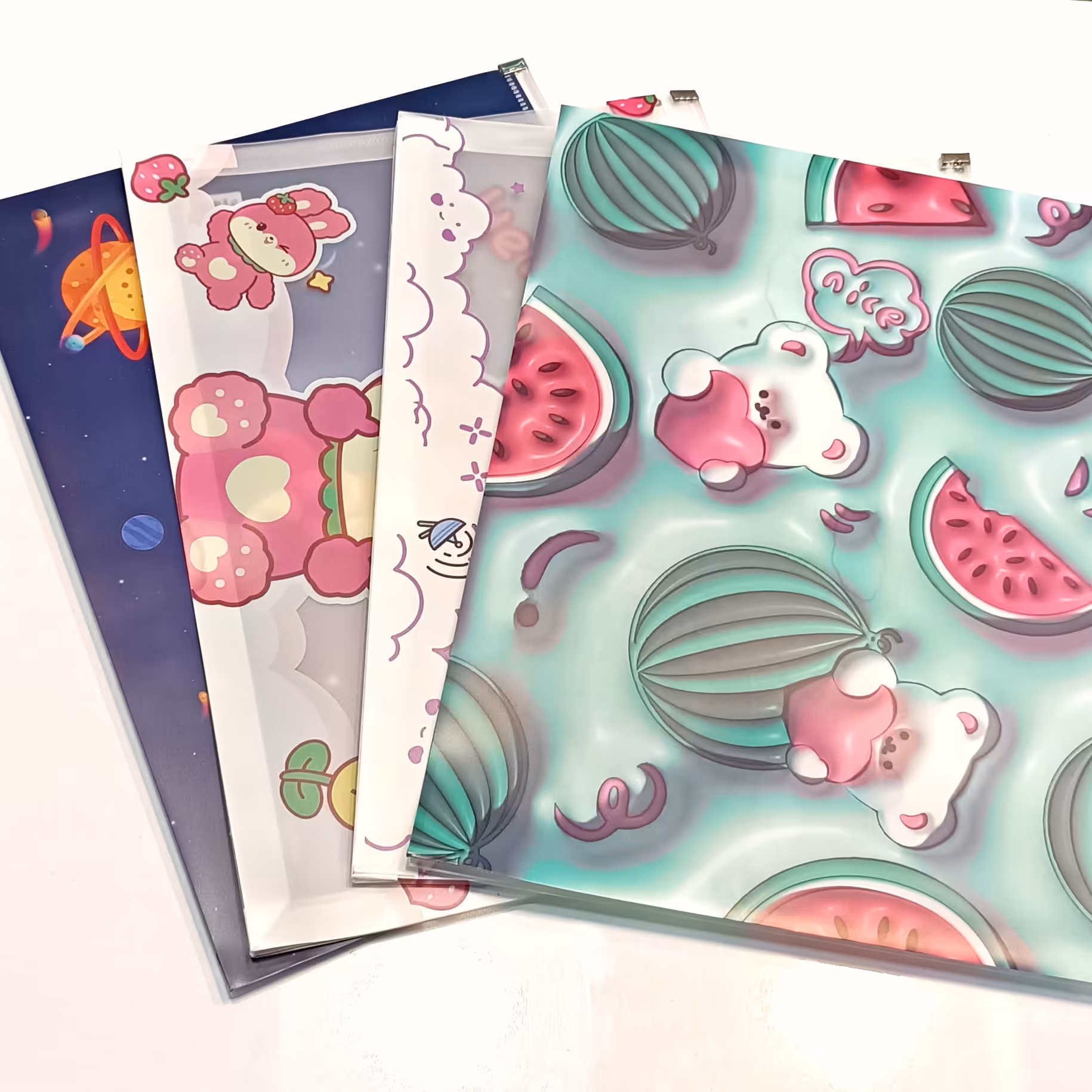 پوشه زیپ دار فانتزی سایز A4پوشه فانتزی کاور فانتزی لوازم تحریر فانتزی 