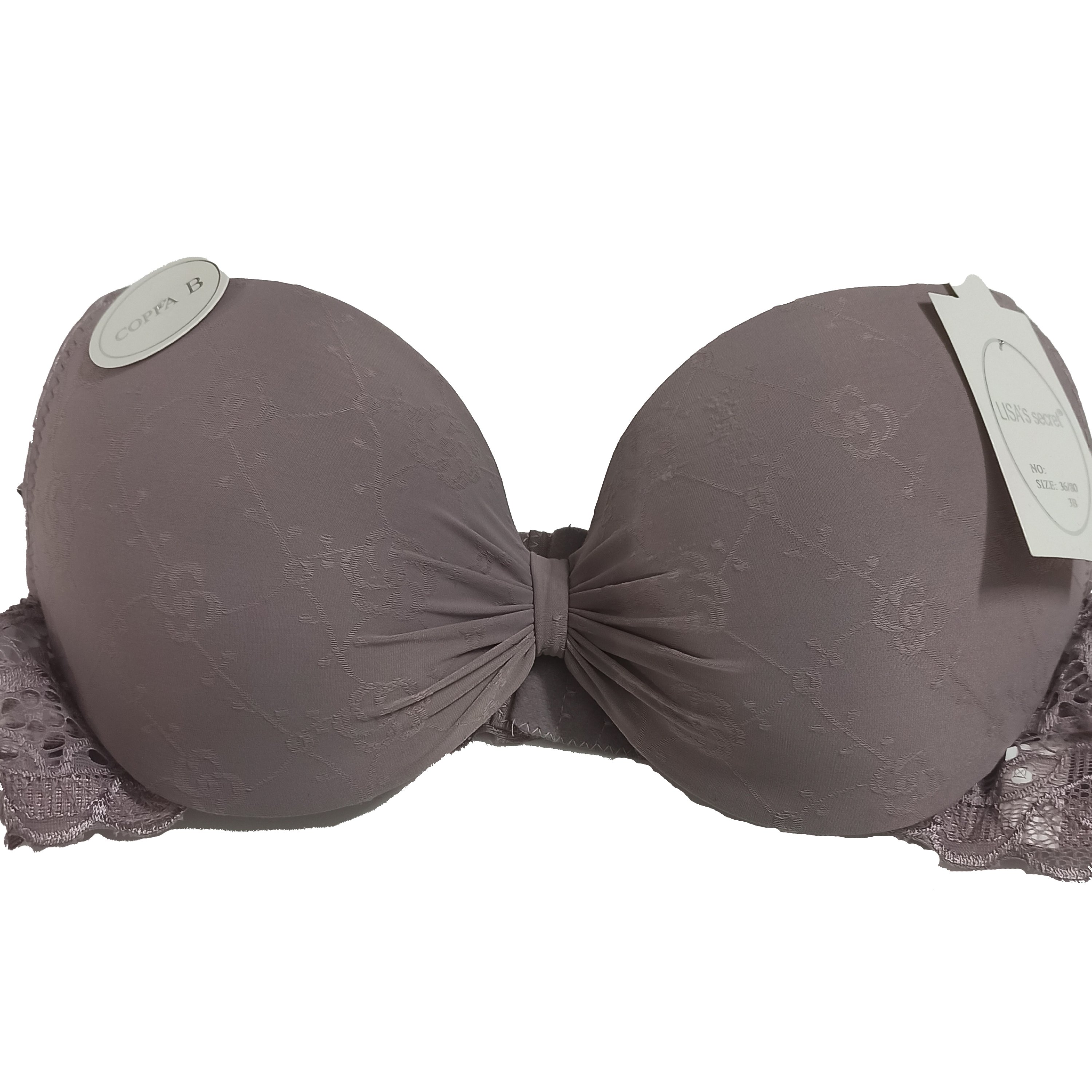 سوتین زنانه گیپوردار پاپیونی سایز 80کاپ b