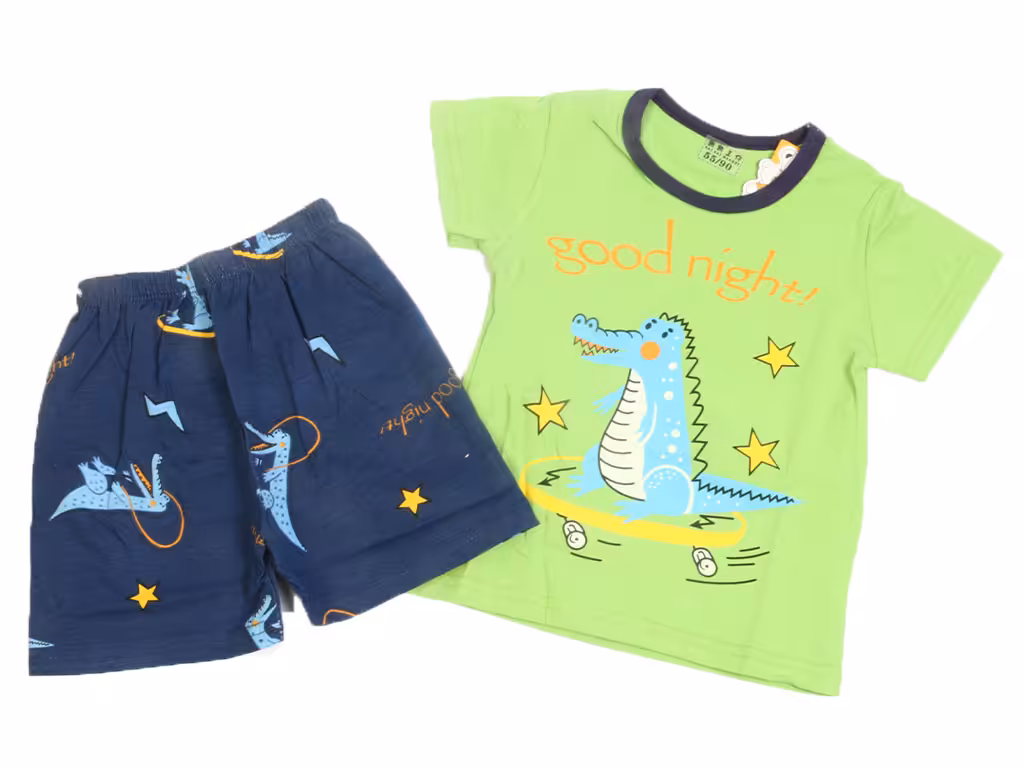 تیشرت و شلوارک راحتی پسرانه طرح دایناسور