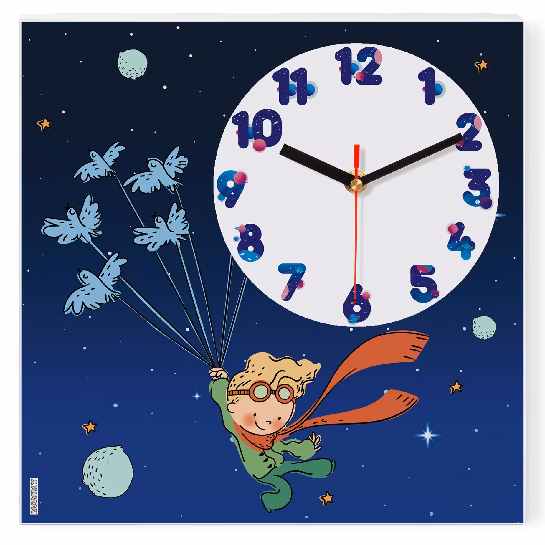 ساعت دیواری کودک MOMMY طرح شازده کوچولو کد 4431