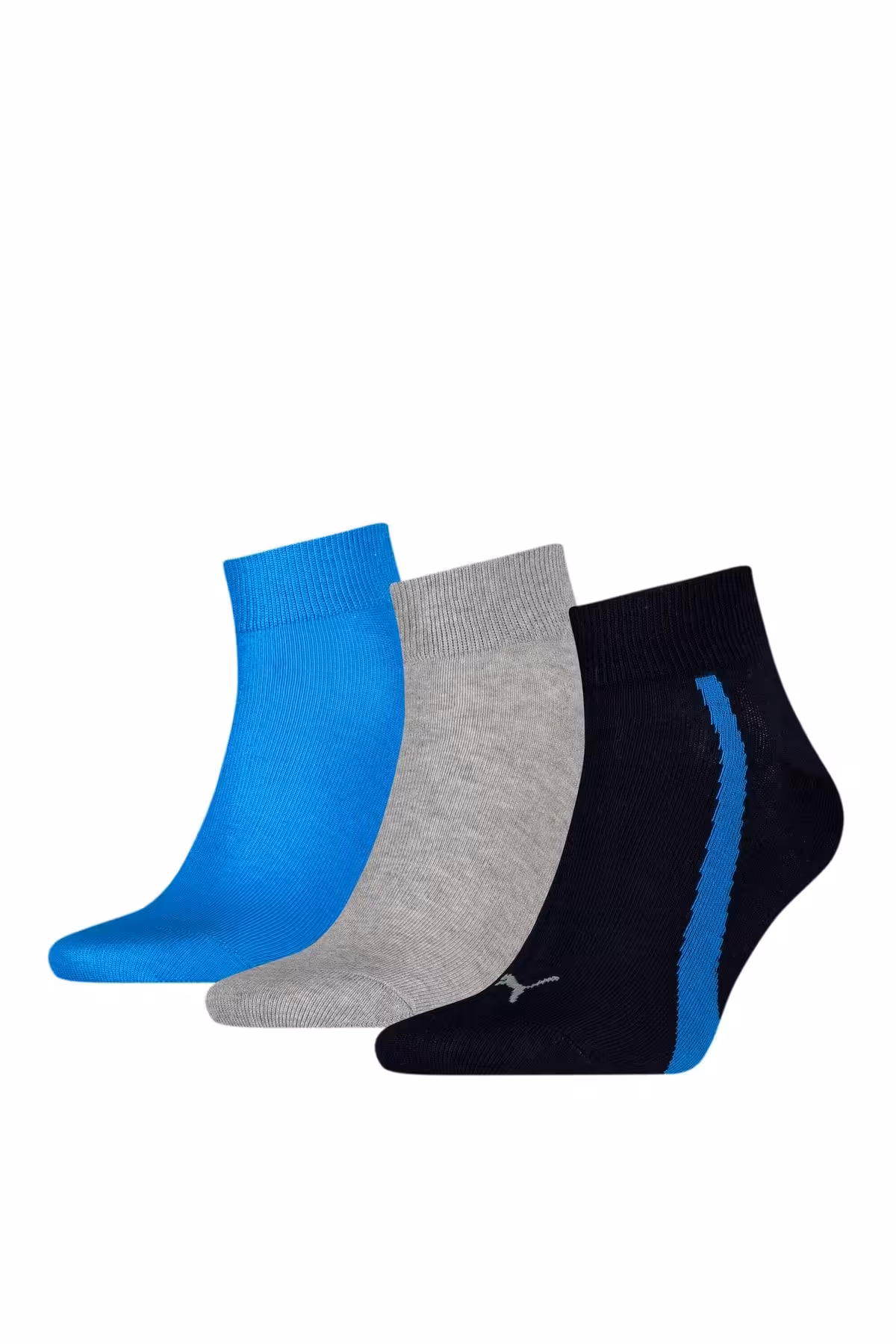 جوراب ورزشی آبی مردانه و زنانه های کوتاه سبک 3 بسته Puma