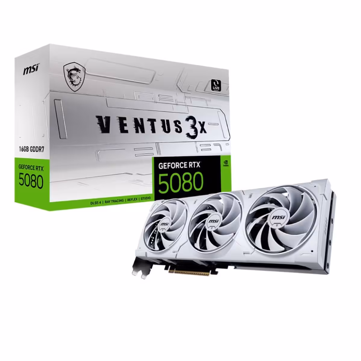 خرید کارت گرافیک MSI RTX 5080 16G Ventus 3X White با بهترین قیمت