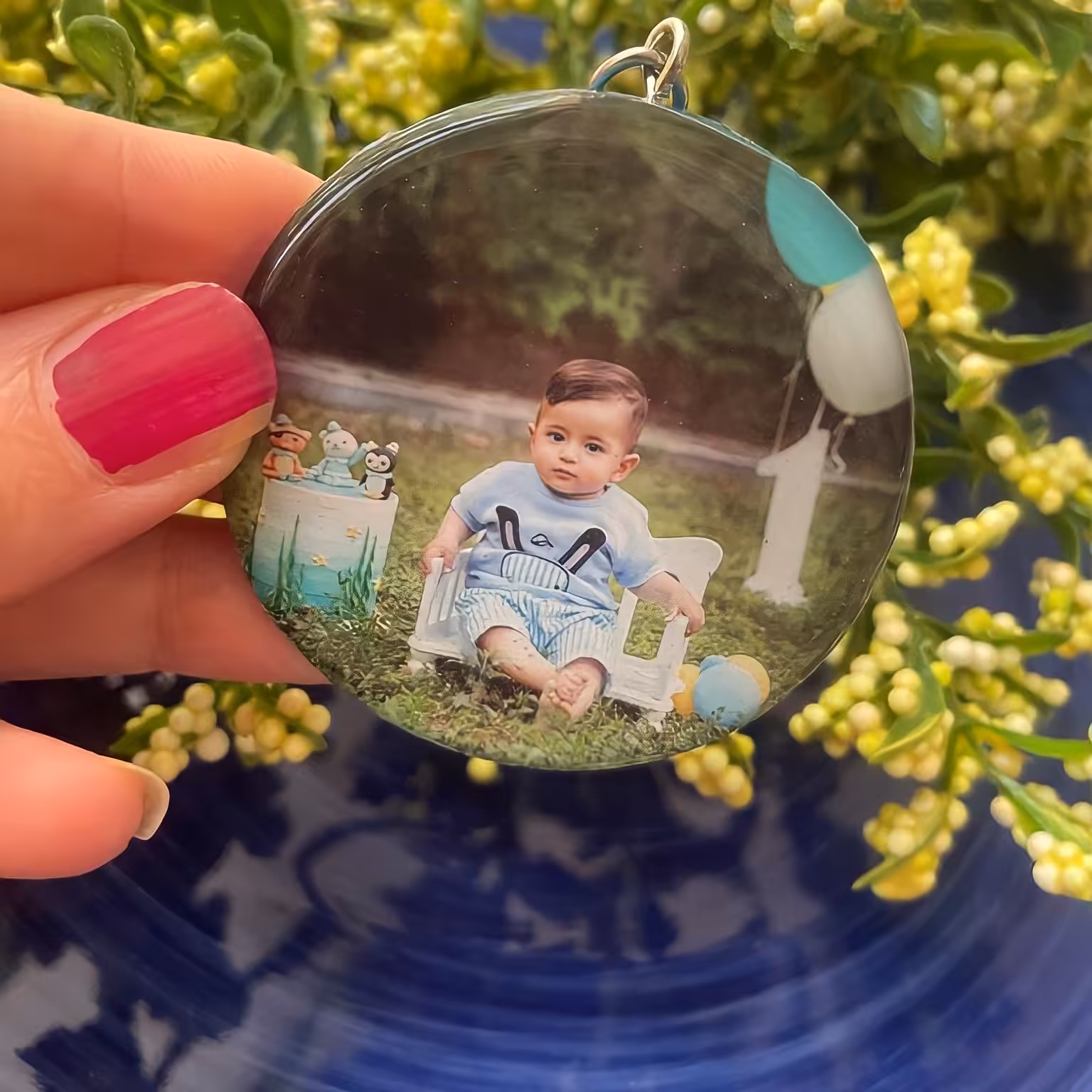 گیفت تولد رزینی_گیفت نوزادی رزینی _آویز کیف _جاکلیدی 