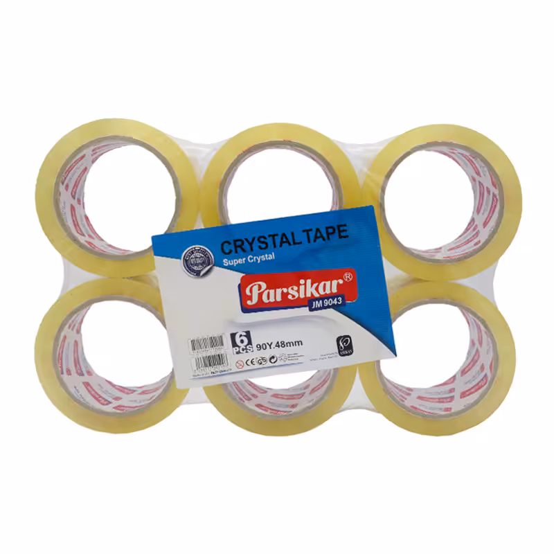 چسب نواری پارسیکار مدل JM9043 عرض 4.8 سانتی متر بسته 6 عددی 