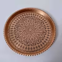 سینی مسی گرد طرحدار سایز 9 با کیفیت عالی 