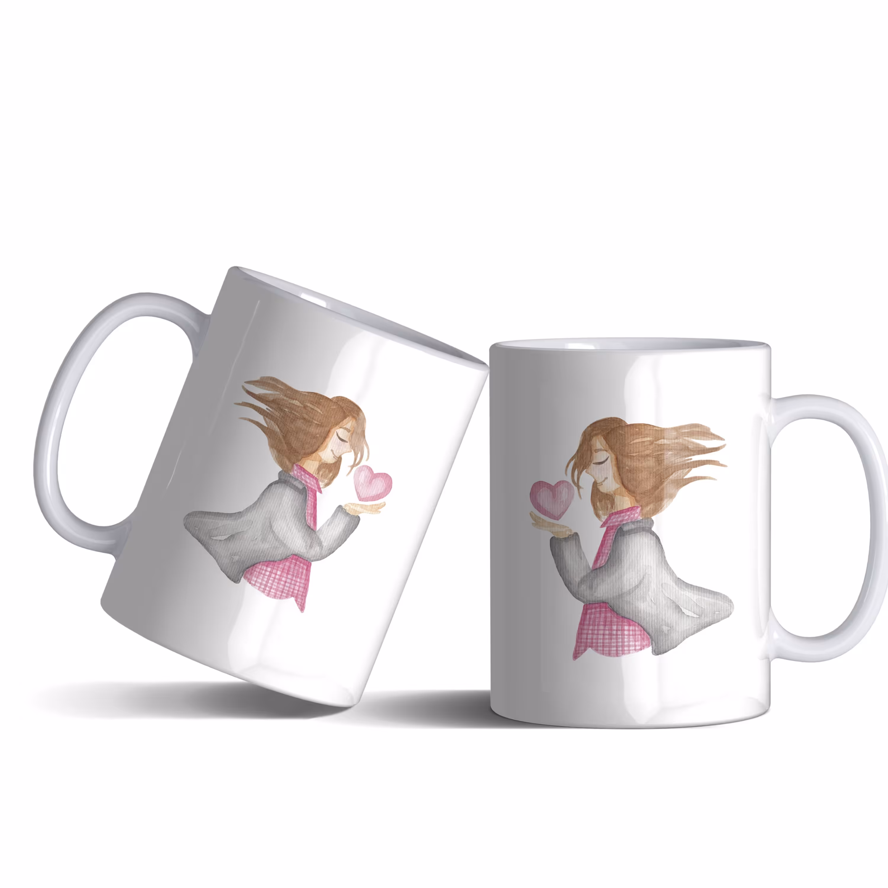 لیوان (ماگ) با طرح دختر عاشق