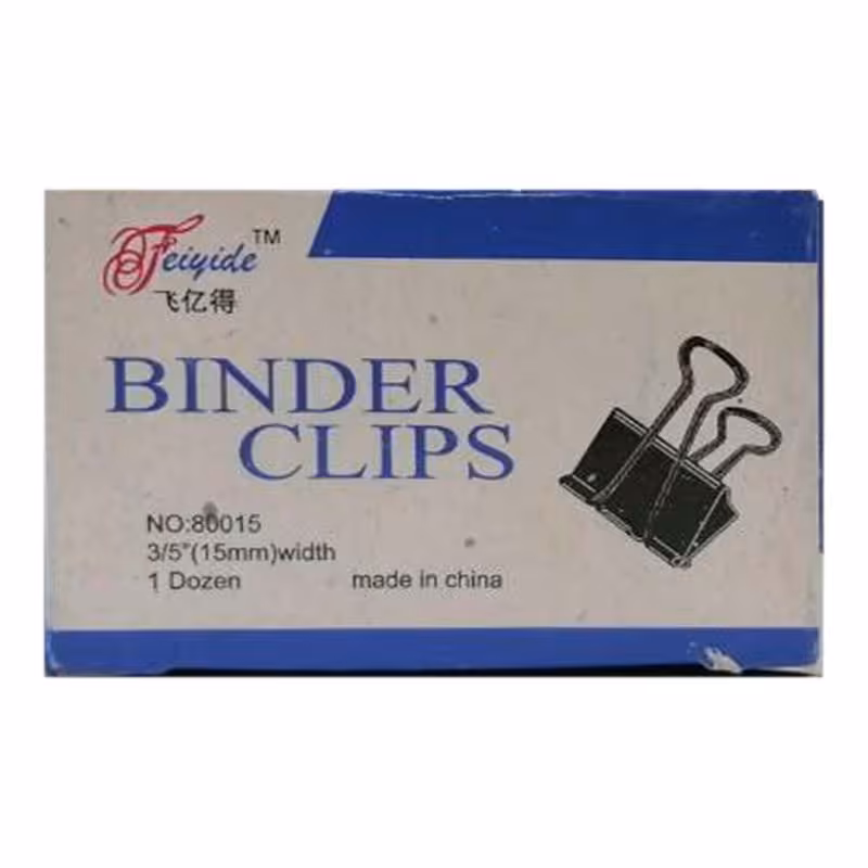 خرید گیره دوبل سایز 15 میلی متر بسته 12 عددی