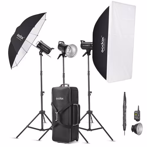 کیت فلاش استودیویی سه شاخه گودکس Godox SK300II-V Studio Flash