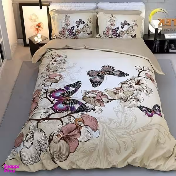 سرویس روتختی طرح پروانه دو نفره 6 تکه