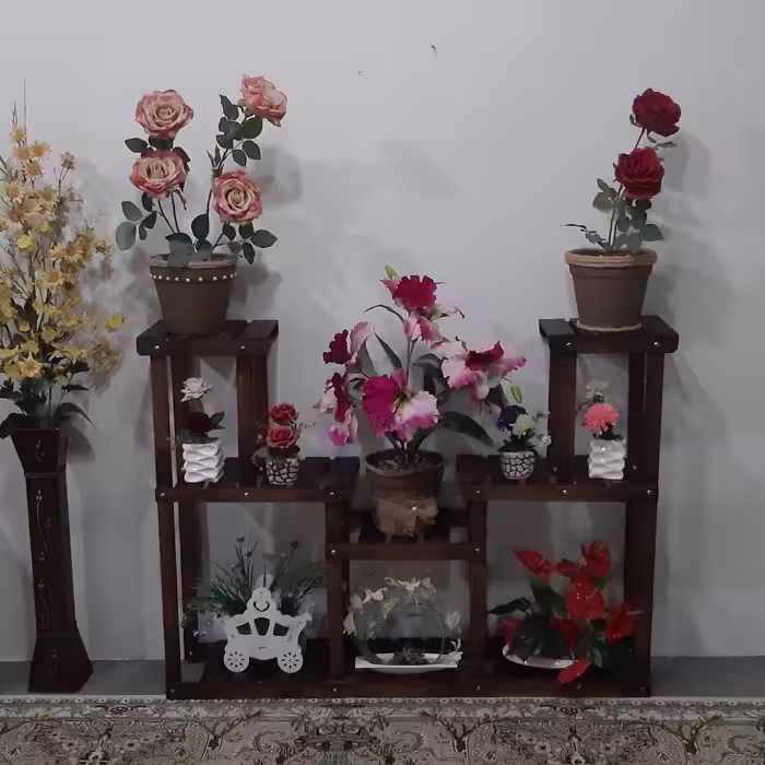 استند گل چوبی دوقلو کوچک 120 در 90
