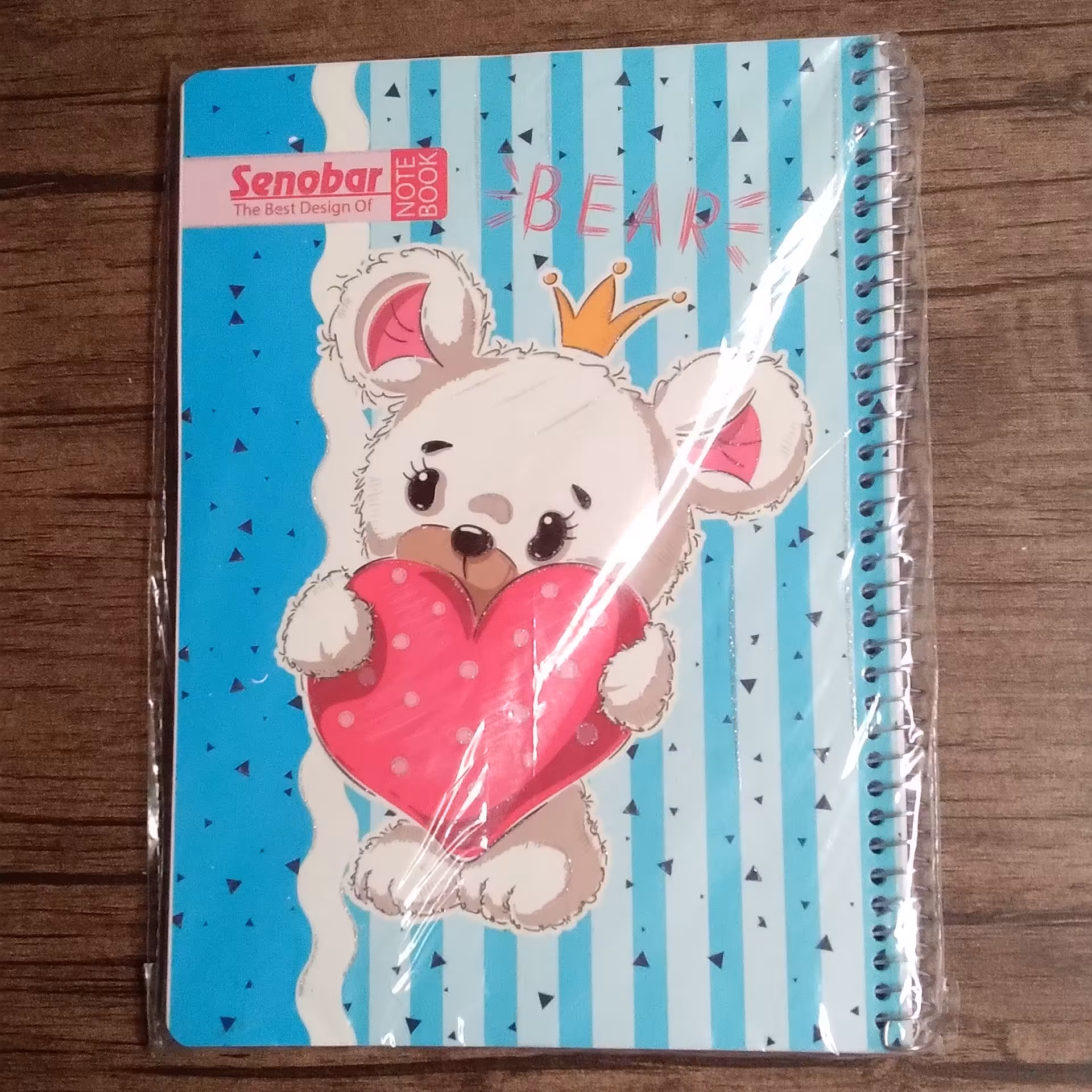 دفتر مشق 100 برگ سیمی صنوبر طرح خرس مهربان جلد طلقی