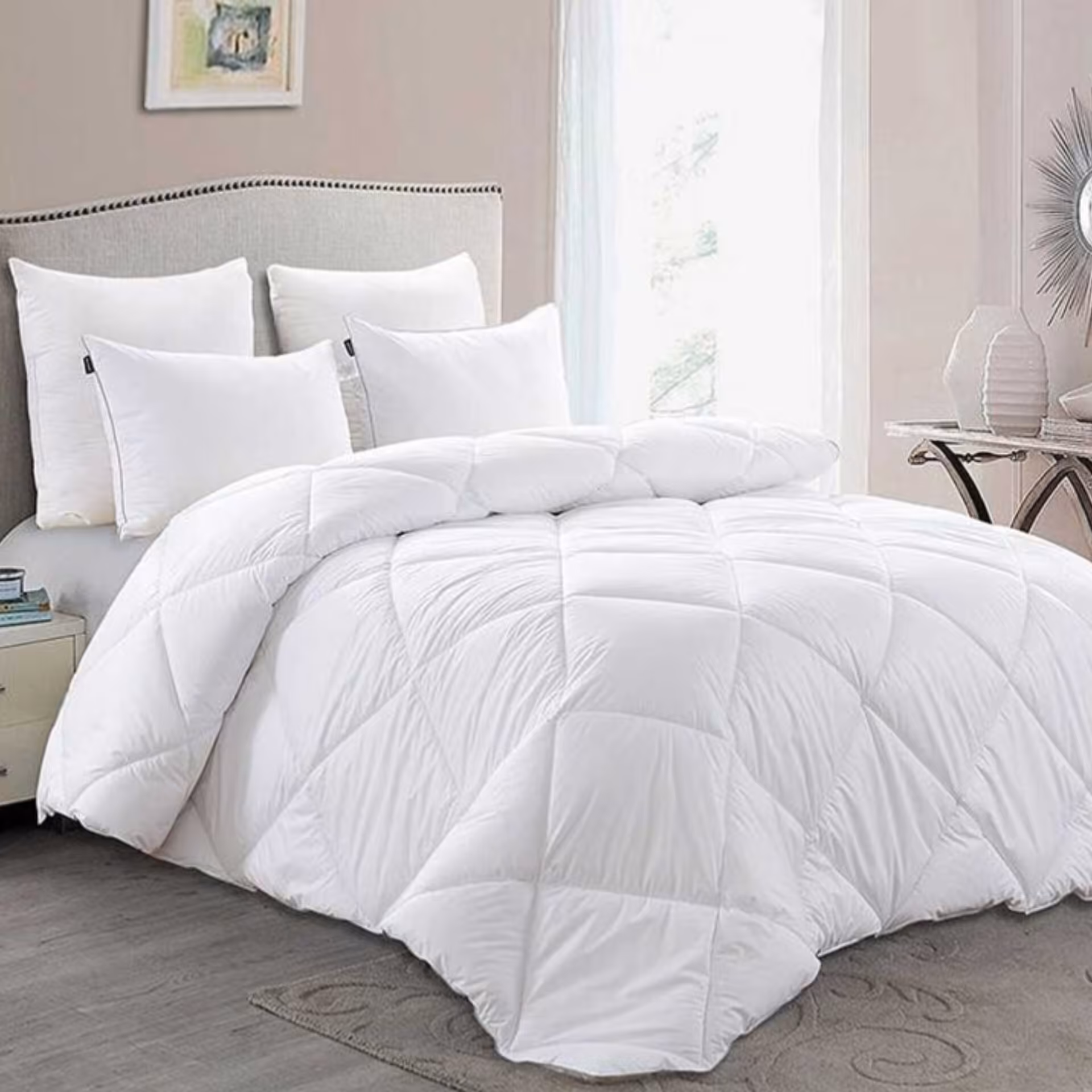 روتختی دونفره شیش تیکه طرح سفید 