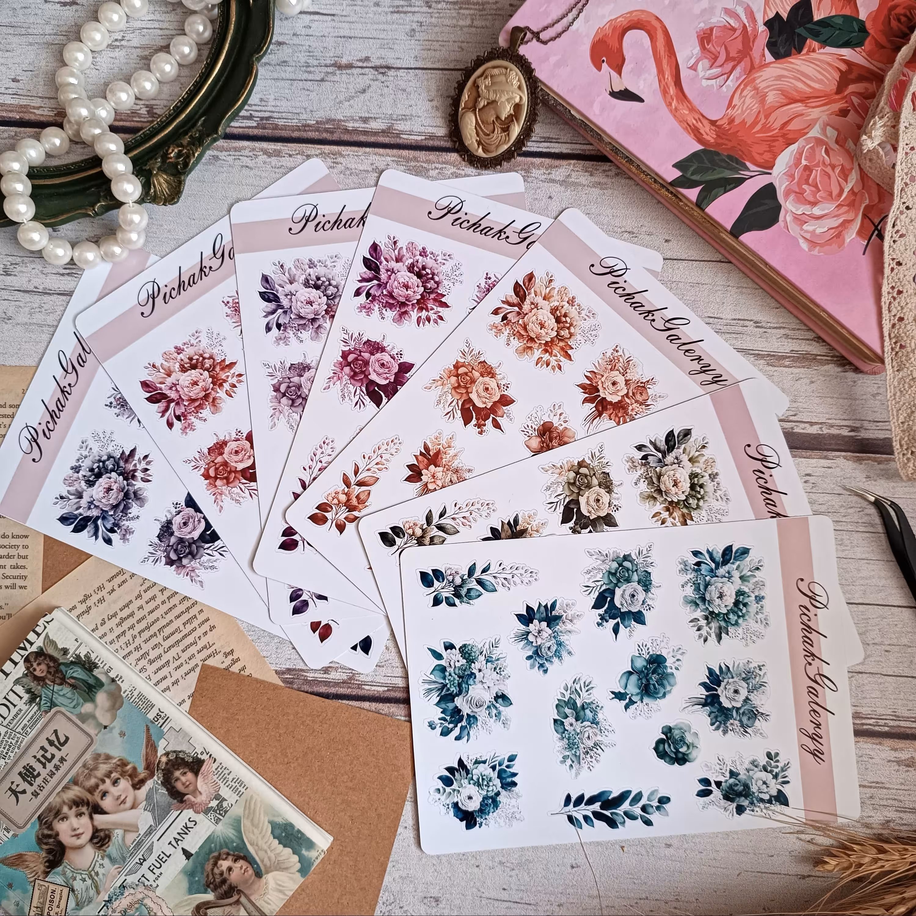 استیکر گل برش خورده سایزA5