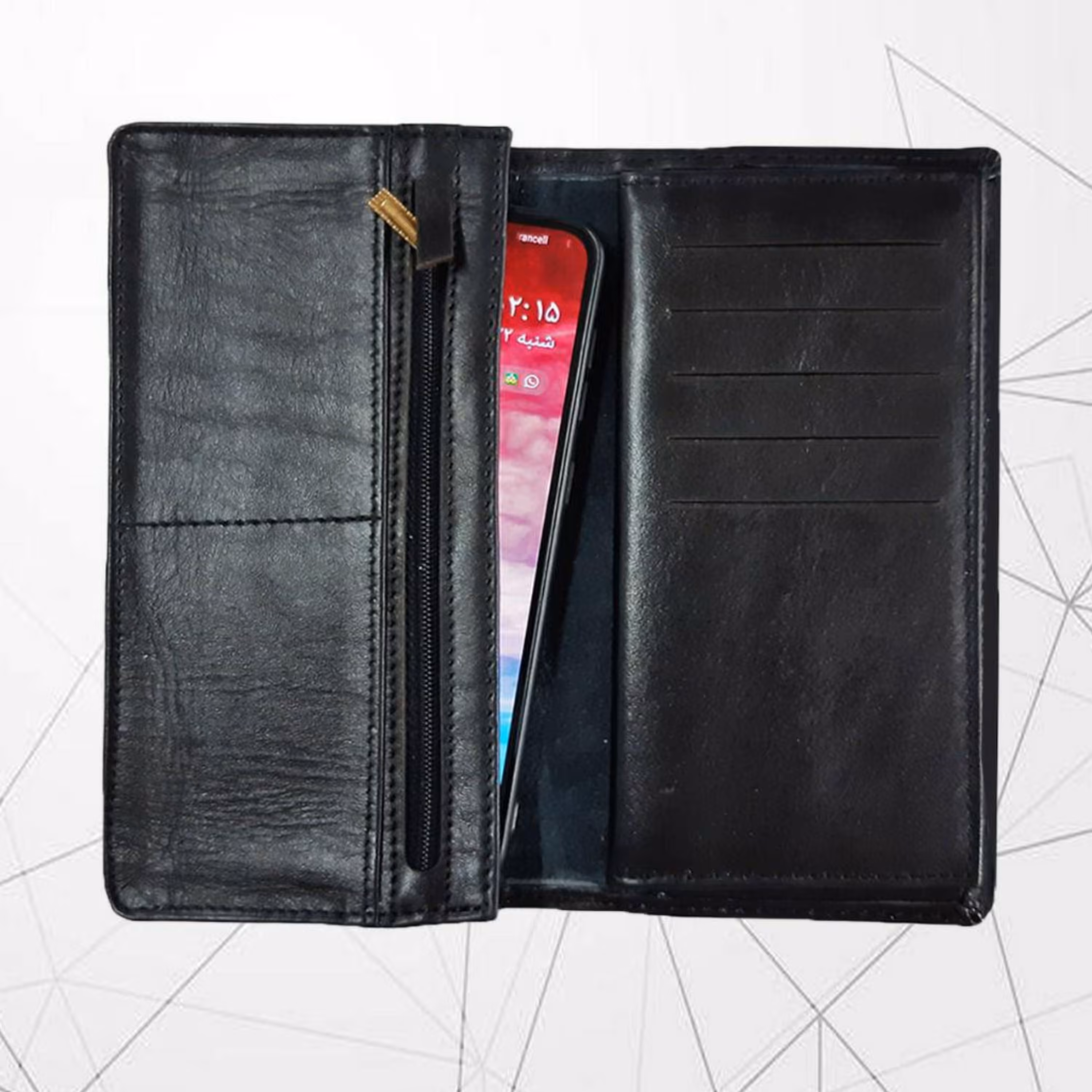 کیف پول کتی مردانه (چرم طبیعی )