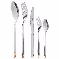 سرویس قاشق و چنگال 128 پارچه ناب استیل مدل پالرمو Palermo