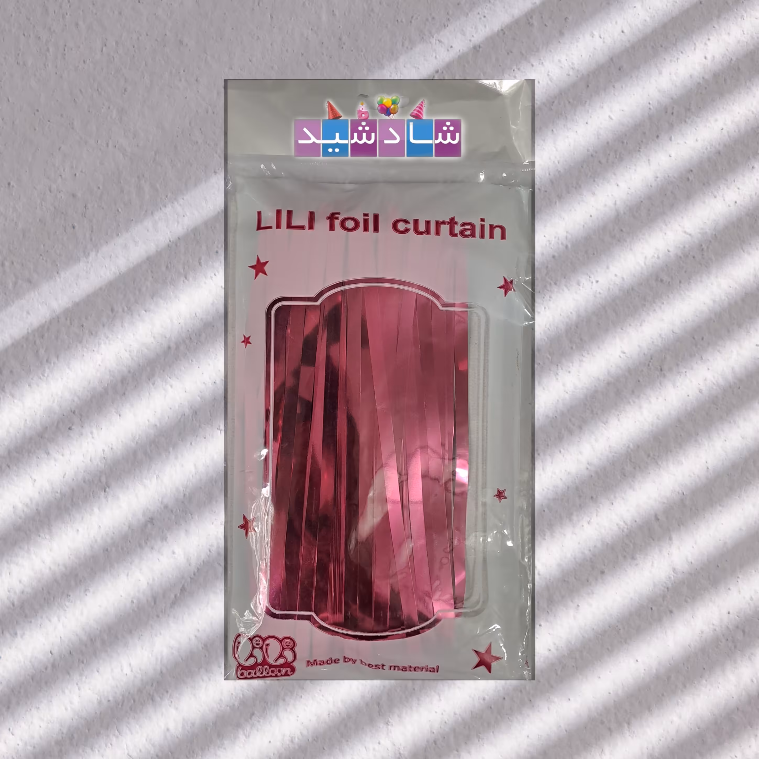 پرده متالایز  صورتی