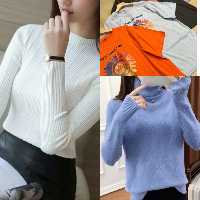 پک سه محصول ویژه بافت کبریتی، بافت یقه اسکی و تیشرت 