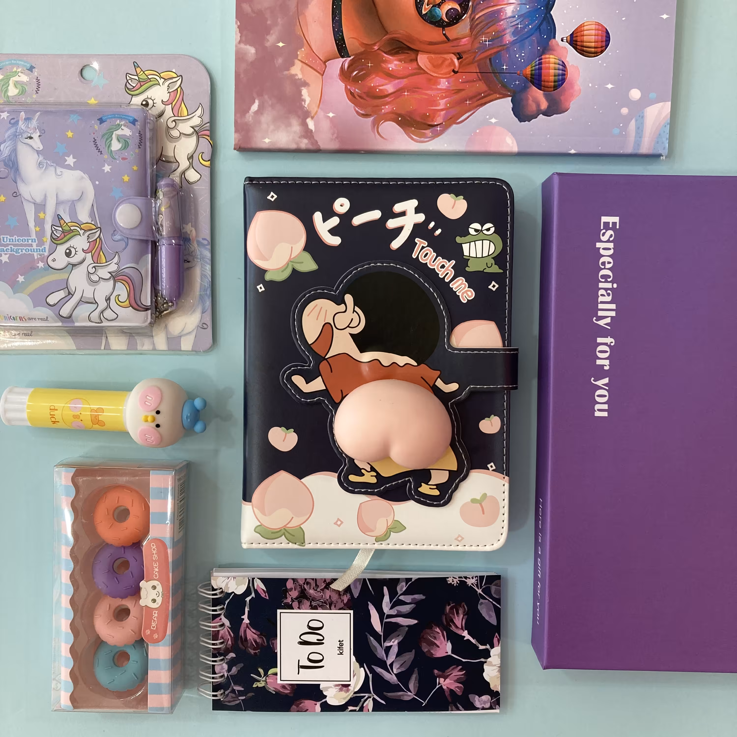 دفتر اسکویشی کیوت برای یاداشت و استفاده های روزمره در چهار طرح