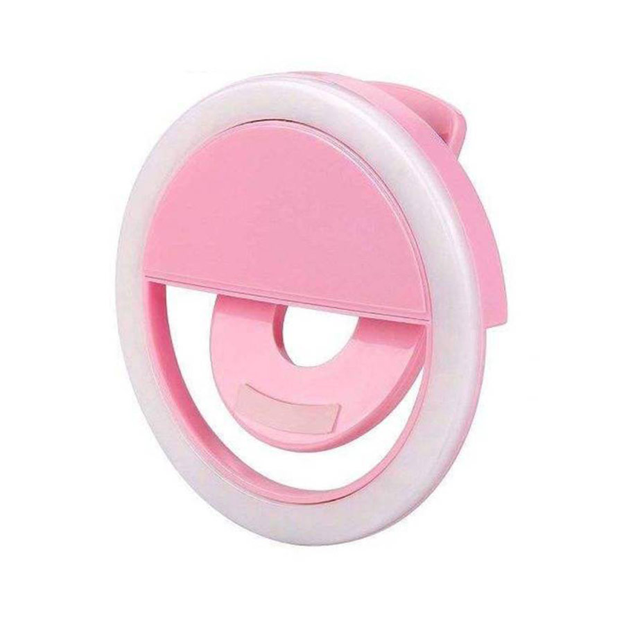 رینگ لایت سلفی موبایل رنگ صورتی Mobile selfie Ring Light Pink