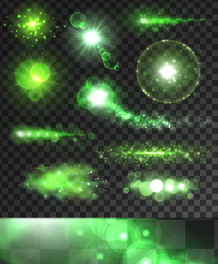 وکتور طرح افکت های نور بدون پس زمینه | گرافیک با طعم تربچه