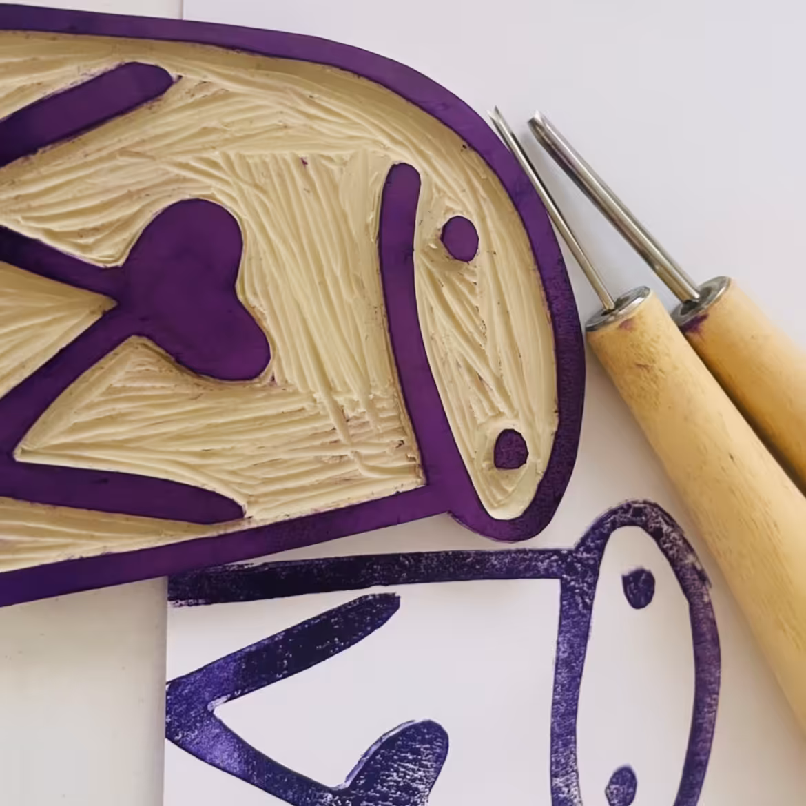 مهر دستساز لینو( طرح بامزه میقولی) 