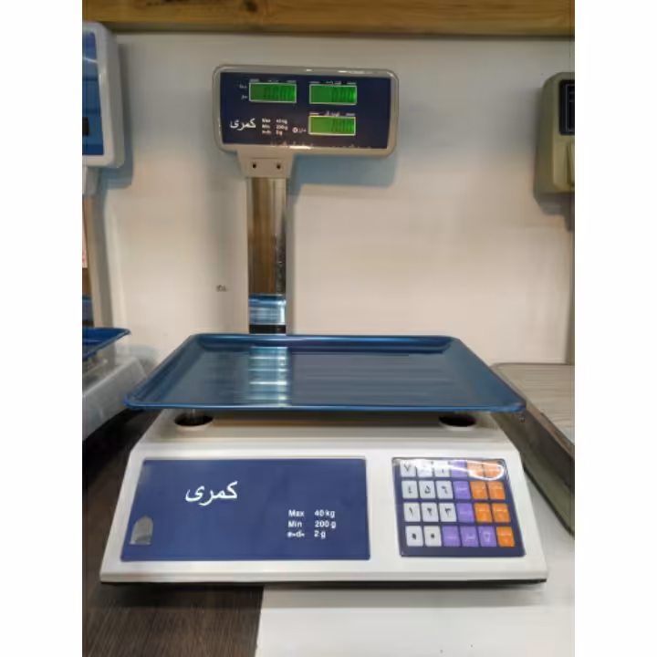 ترازو فروشگاهی خانگی 40 کیلویی علمکدار محک نمایشگر دو طرفه