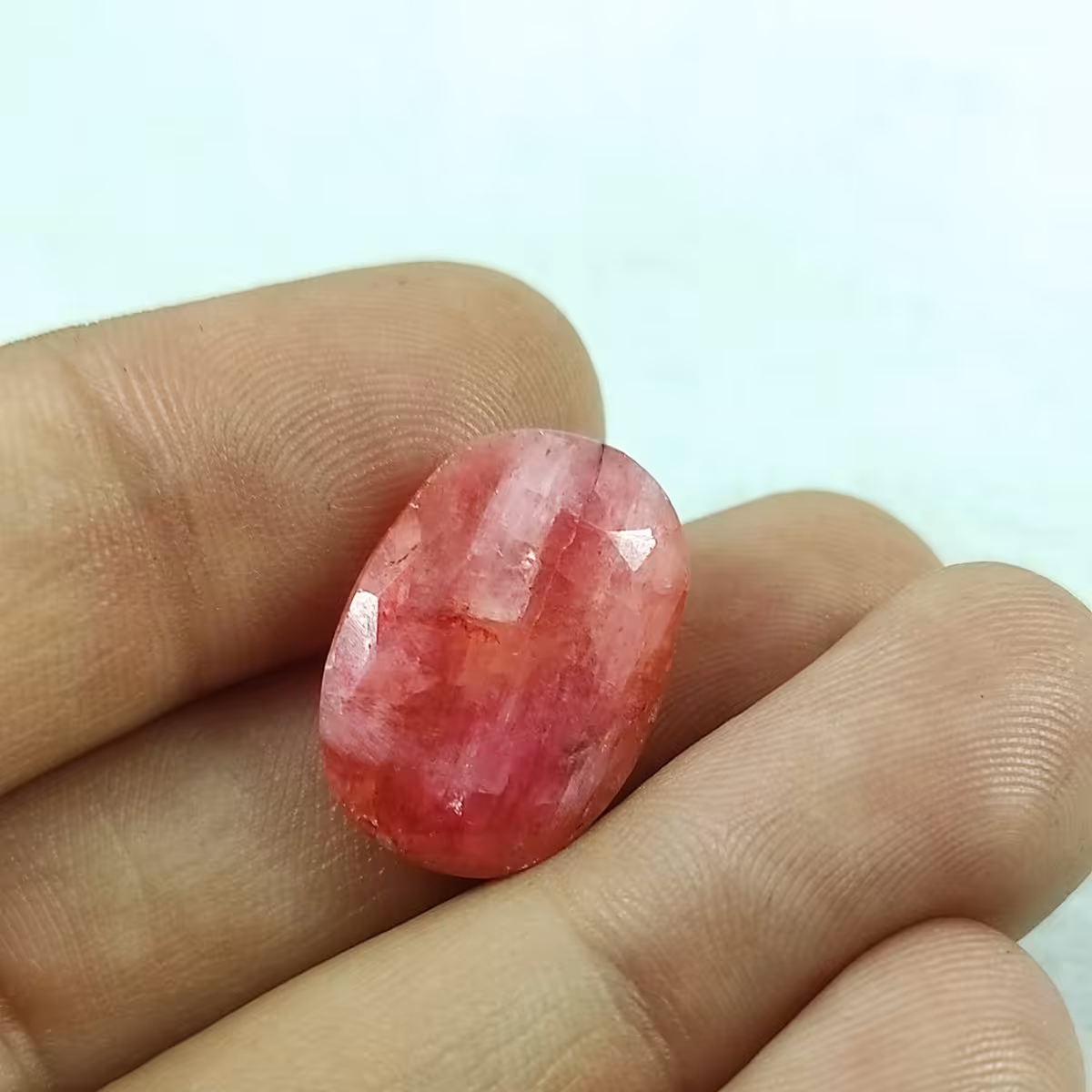 سنگ یاقوت سرخ طبیعی مدل بیضی کد 11590797