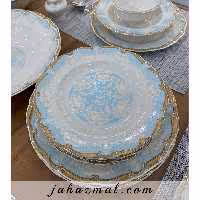 سرویس چینی پردیس طرح مارتا فیروزه ای 30 پارچه بن چاینا