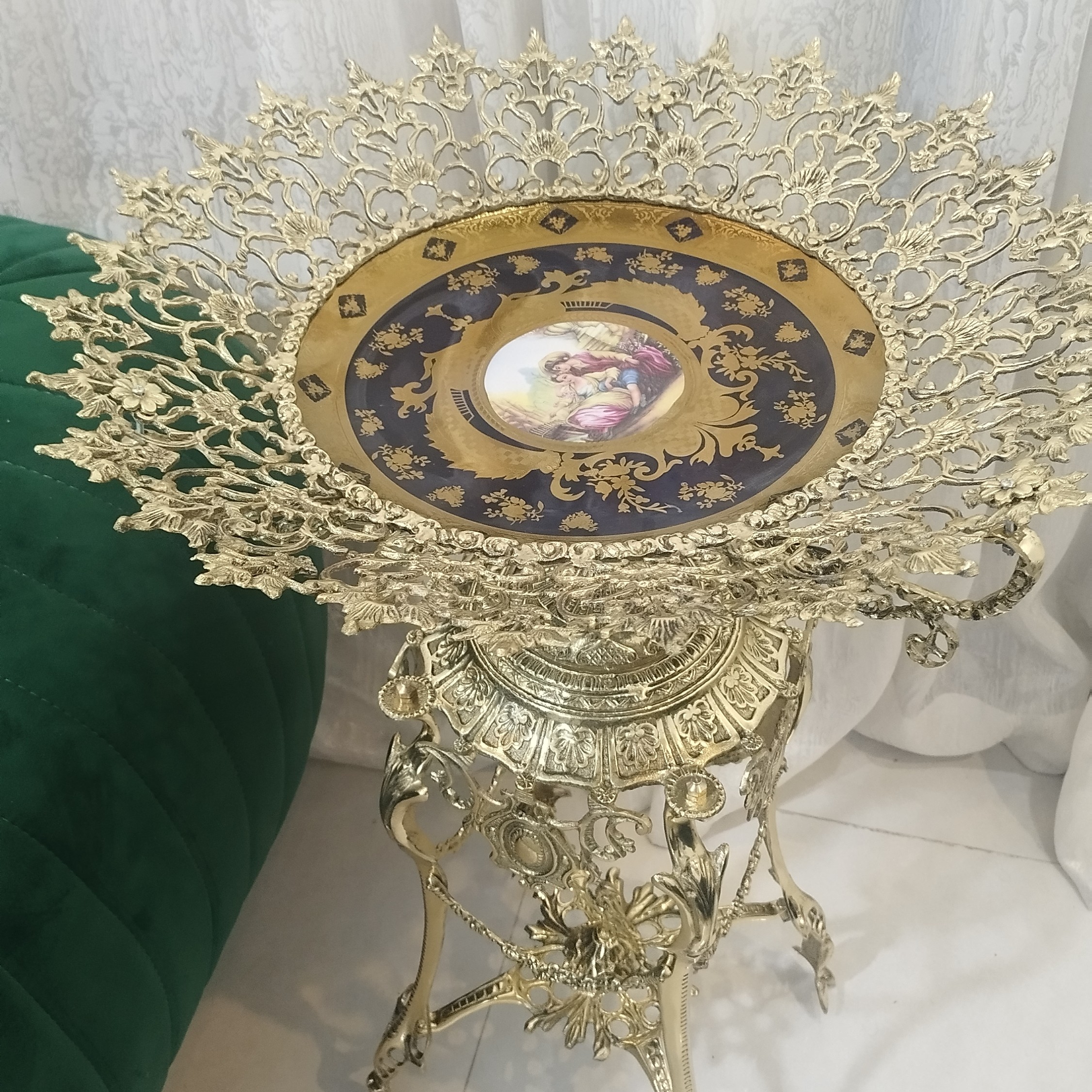 کنارسالنی برنزی قیمت مناسب باچینی طلاکوب