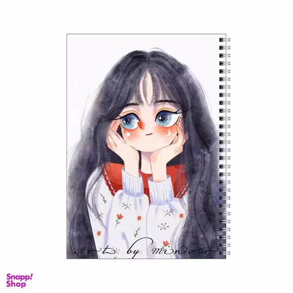 دفتر مشق 80 برگ بامبیلیپ طرح دختر چشم گربه ای کد 1233027