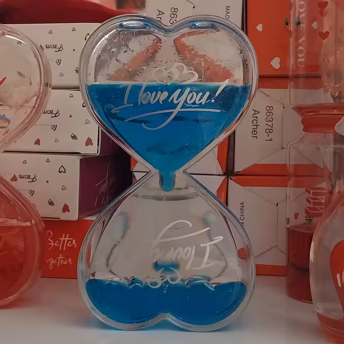 ساعت شنی ژله ای آبی (ساعت شنی روغنی)