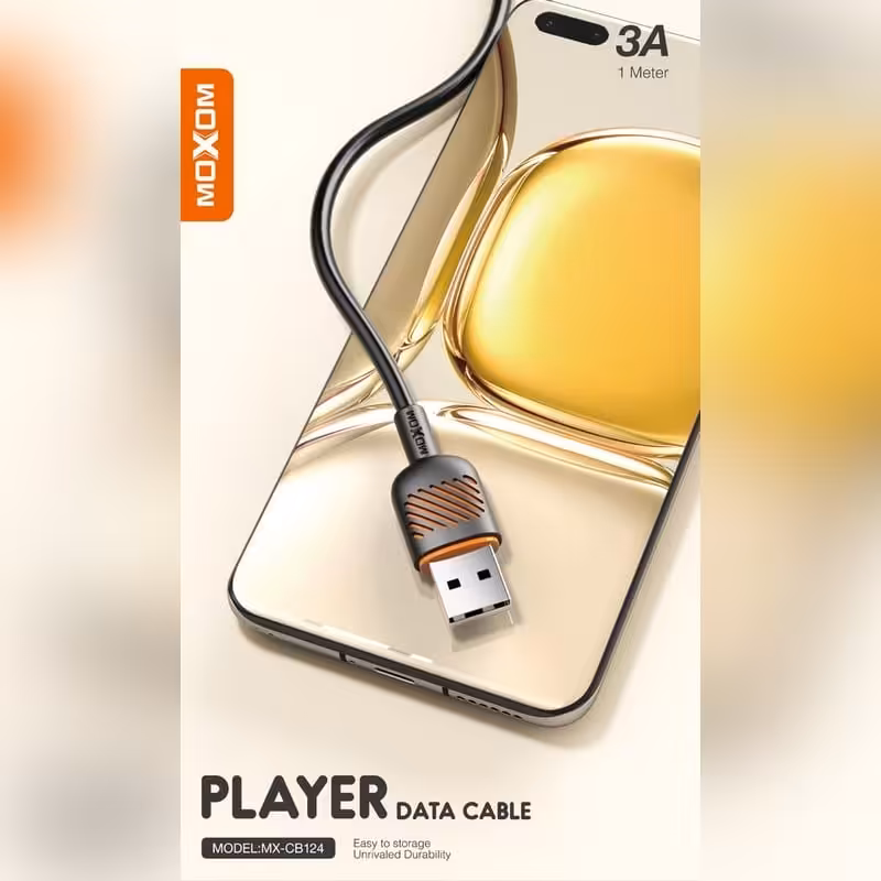کابل شارژ تایپ سی برند موکسوم مدل MX-CB124 - امین 24 امانت دار اعتماد شما
